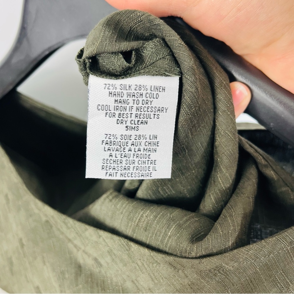 Eileen Fisher Size Large Shift Maxi Silk Linen Textured Dress - Picture 2 of 6